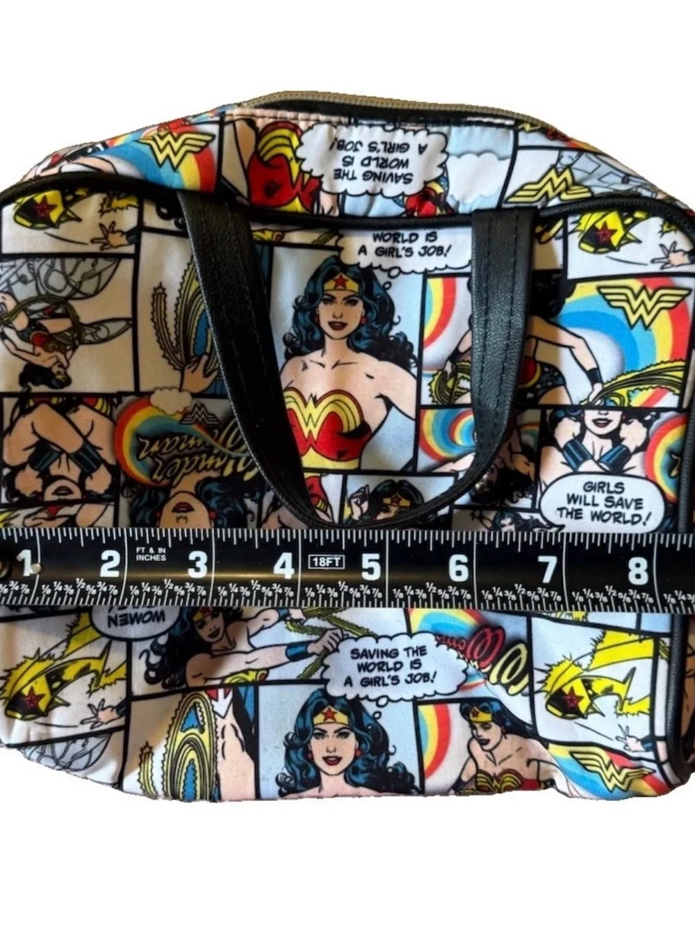 London Soho New York Wonder Woman Cosmetic Bag Pop Art